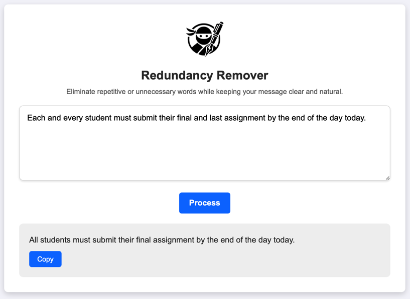 Grammar Check Screenshot